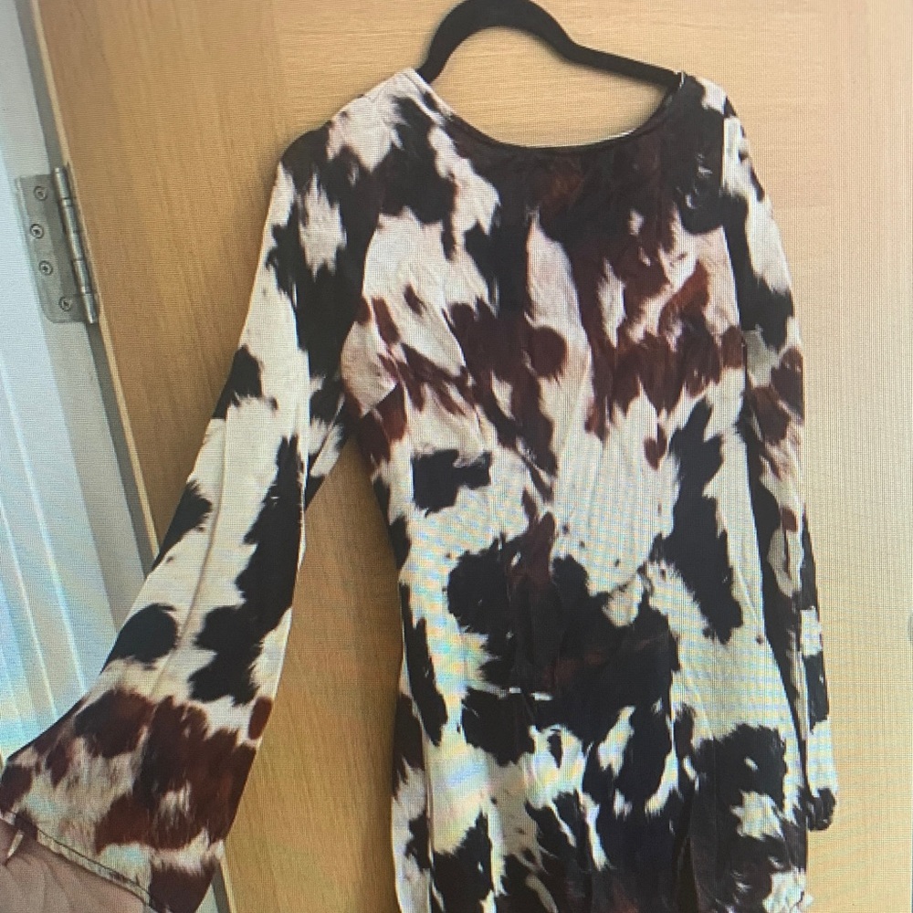 ASOS Brown and Cream Mini Dress